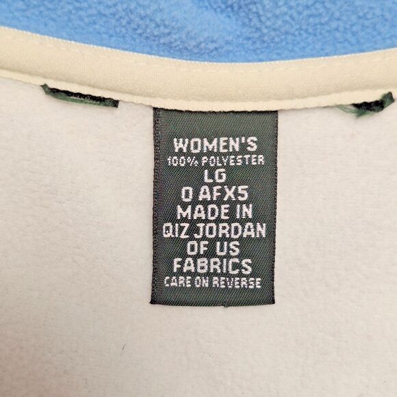 L.L. Bean Fleece Vest Womens Size Large Full Zip Sky Blue Regular Polartech Cozy - Picture 9 of 12